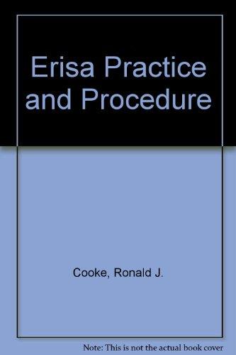 Erisa Practice and Procedure (Regulatory manual series)
