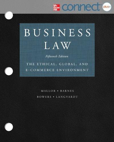 Loose-Leaf Business Law with ConnectPlus 2 Semester