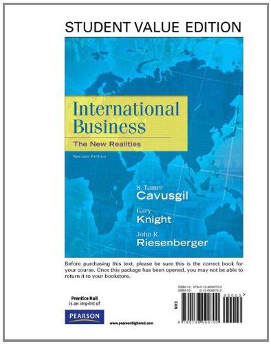 International Business: The New Realities, Student Value Edition (2nd Edition)