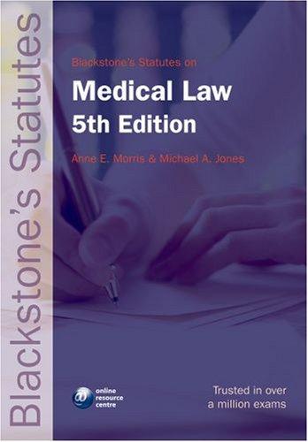 Blackstone's Statutes on Medical Law (Blackstone's Statute Series)