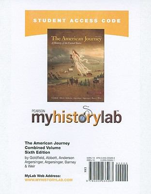 myhistorylab student access code card for the american students access