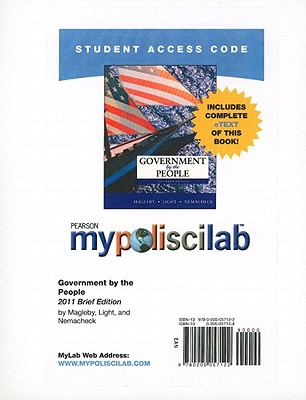 MyPoliSciLab with Pearson eText Student Access Code Card for Government by the People, Brief Edition (Standalone)