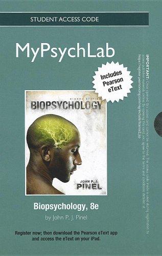 NEW MyPsychLab with Pearson eText -- Standalone Access Card -- for Biopsychology  (8th Edition) (Mypsychlab (Access Codes))