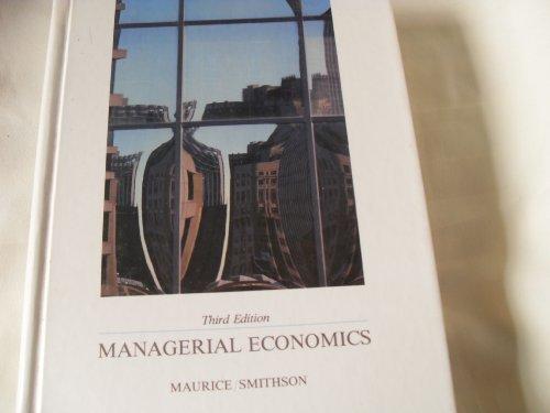 Managerial economics: Applied microeconomics for decision making (Irwin publications in economics)