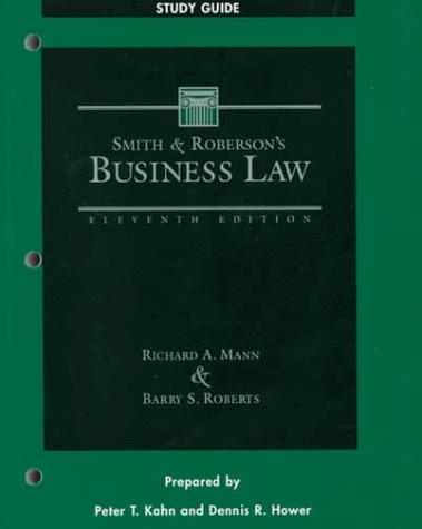 Smith and Roberson's Business Law : Study Guide