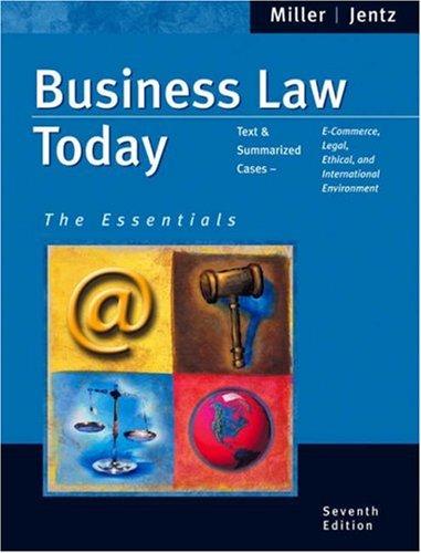 Business Law Today: The Essentials (with Online Research Guide)