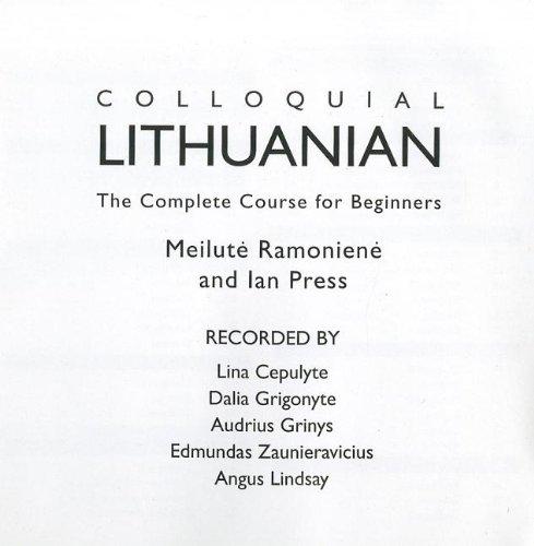 Colloquial Lithuanian: The Complete Course for Beginners (Colloquial Series)