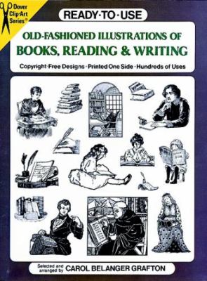 Ready-To-Use Old-Fashioned Illustrations of Books, Reading & Writing Copyright-Free Designs, Printed One Side, Hundreds of Use