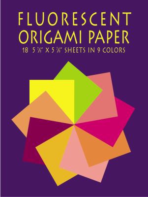 Fluorescent Origami Paper 18 5 7/8" X 5 7/8" Sheets in 9 Colors