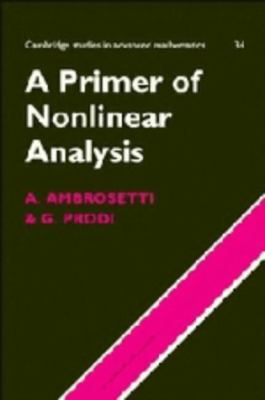 Primer of Nonlinear Analysis - Antonio Ambrosetti - Hardcover