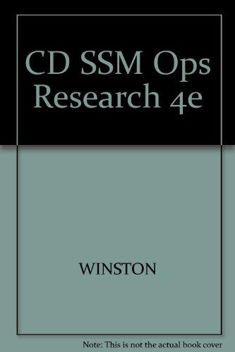 Solutions CD-ROM for Student Solutions Manual for Winston's Operations Research: Applications and Algorithms, 4th