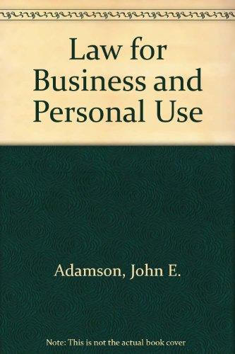 DVD for Adamson's Law for Business and Personal Use, 18th