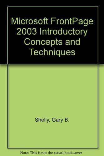 Microsoft Office FrontPage 2003: Introductory Concepts and Techniques