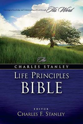 The Charles Stanley Life Principles Bible - Charles Stanley - Hardcover - Black Genuine Leather Indexed