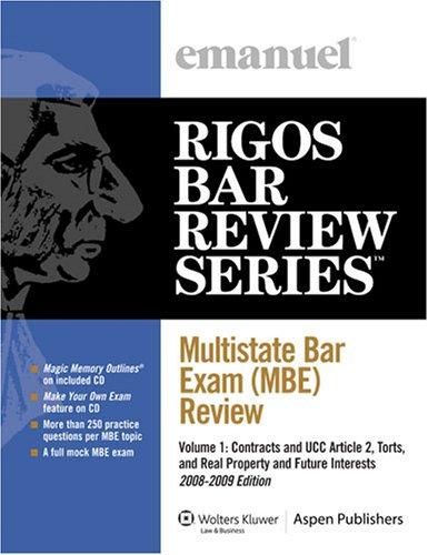 Multistate Bar Exam (MBE) Review Set (Emanuel's Rigos Bar Review Series)