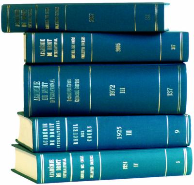 Recueil Des Cours, Collected Courses 1991