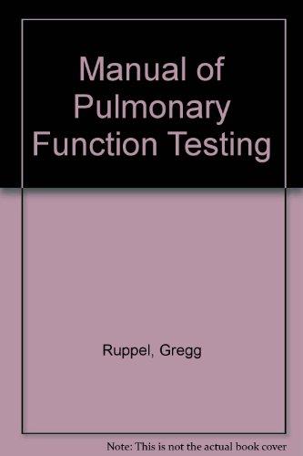 Manual of Pulmonary Function Testing