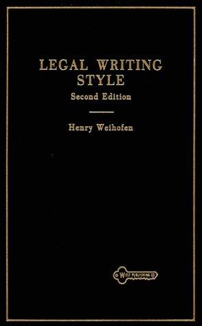 Legal Writing Style (Hornbooks)