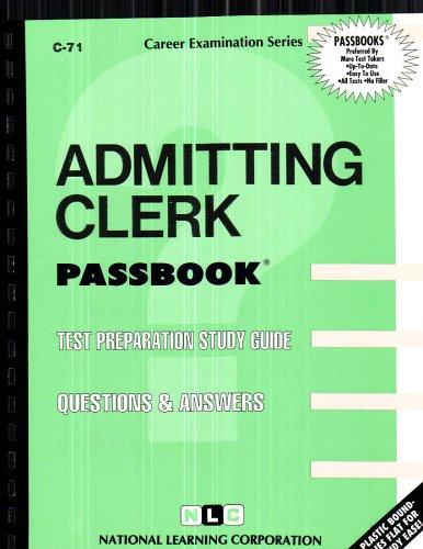 Admitting Clerk(Passbooks) (Career Examination Series)