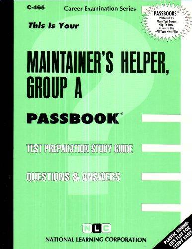 Maintainer's Helper, Group A(Passbooks)