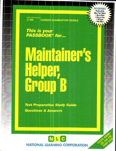 Maintainer's Helper, Group B(Passbooks) (C-466)