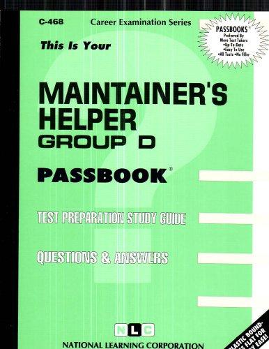 Maintainer's Helper, Group D(Passbooks) (C-468)