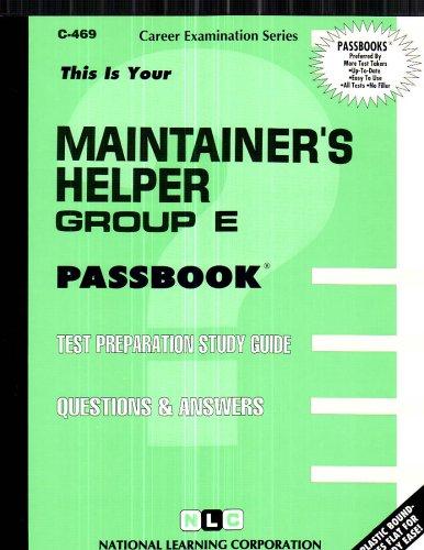 Maintainer's Helper, Group E(Passbooks) (C-469)