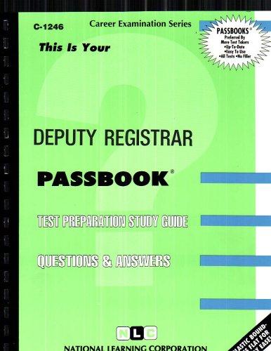 Deputy Registrar(Passbooks) (Career Examination Series ; C-1246)
