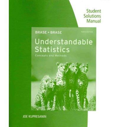 Understandable Statistics (Concepts and Methods) Student Solutions Manual