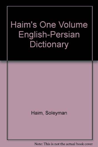 Haim's One Volume English-Persian Dictionary