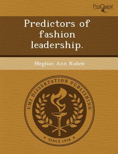 Predictors of fashion leadership.