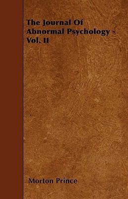 The Journal Of Abnormal Psychology - Vol. II