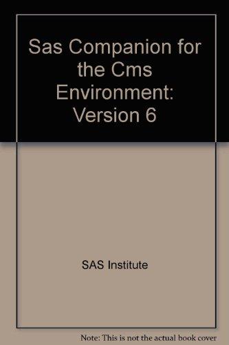 Sas Companion for the Cms Environment: Version 6