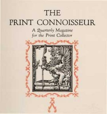 Print Connoisseur Complete Index 1920-1932