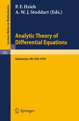 Analytic Theory Of Differential Equations