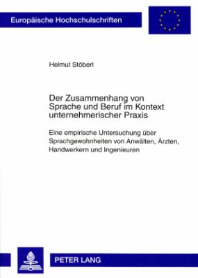 Zusammenhang Von Sprache und Beruf im Kontext Unternehmerischer Praxis