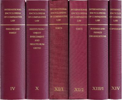 International Encyclopedia of Comparative Law Volumes 