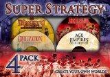 Super Strategy 4 Pack Age of Empires Gold Civilization II Risk II and Majesty Fantasy Kingdom Sim