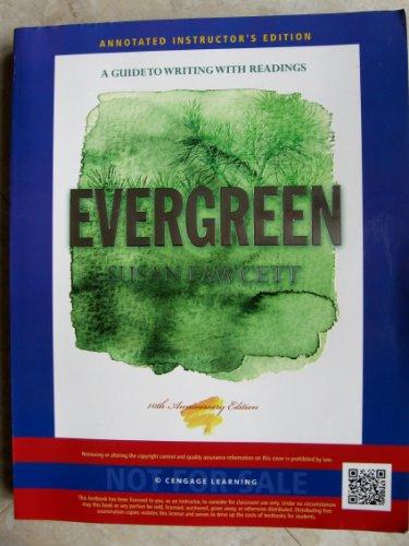 EVERGREEN A Guide To Writing With Readings 10th Edition TEACHER S 